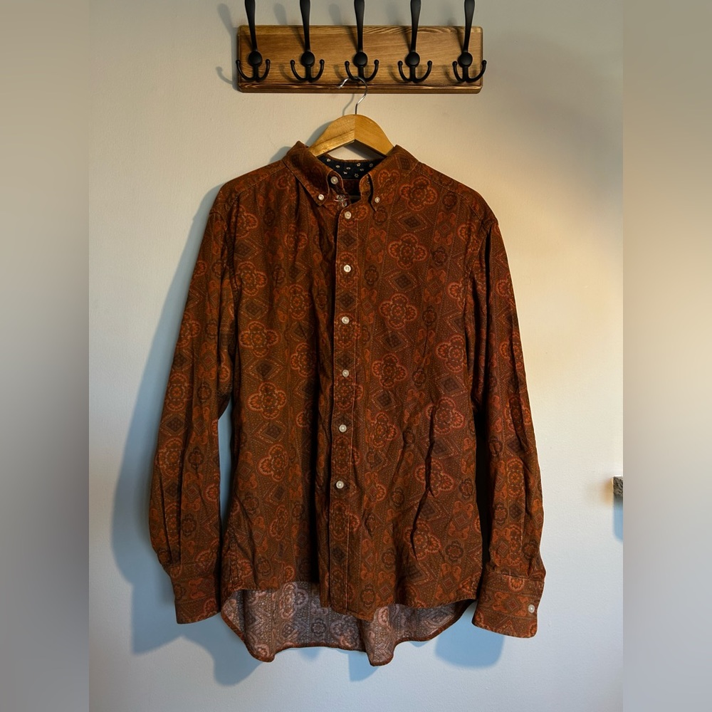 Men’s XL Robert Graham Corduroy Patterned Dress Shirt